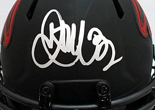 Jamal Anderson Autographed Falcons Eclipse Speed Mini Helmet- JSA W Silver - Image 3