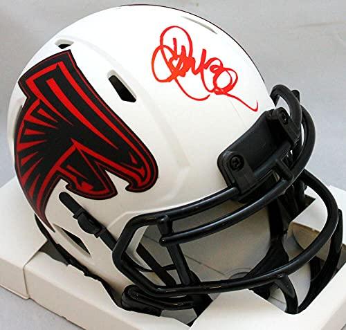 Jamal Anderson Autographed Falcons Lunar Speed Mini Helmet- JSA W Red