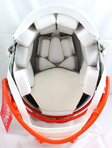 Ja'Marr Chase Autographed Cincinnati Bengals Flash F/S Speed Authentic Helmet -Beckett W Hologram Orange - Image 2