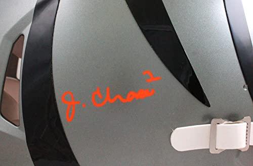 Ja'Marr Chase Autographed Cincinnati Bengals Flash F/S Speed Authentic Helmet -Beckett W Hologram Orange - Image 5