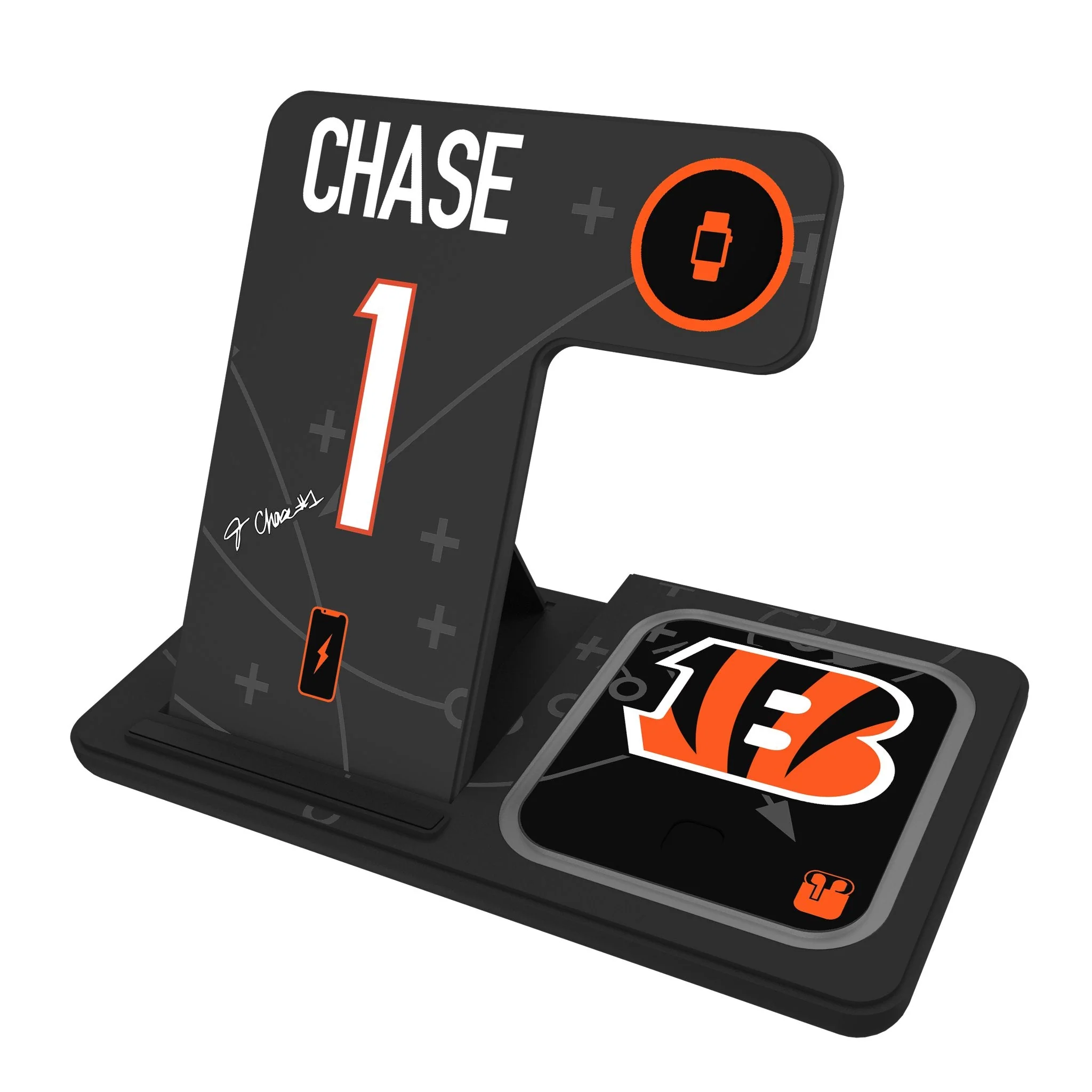 Ja'Marr Chase Cincinnati Bengals 1 Ready 3 in 1 Charging Station