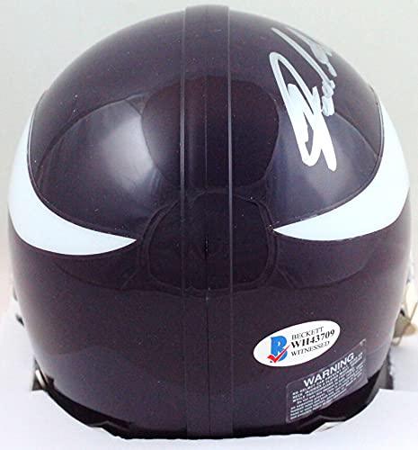 Jared Allen Autographed Minnesota Vikings 61-79 Mini Helmet- Beckett Silver - Image 2
