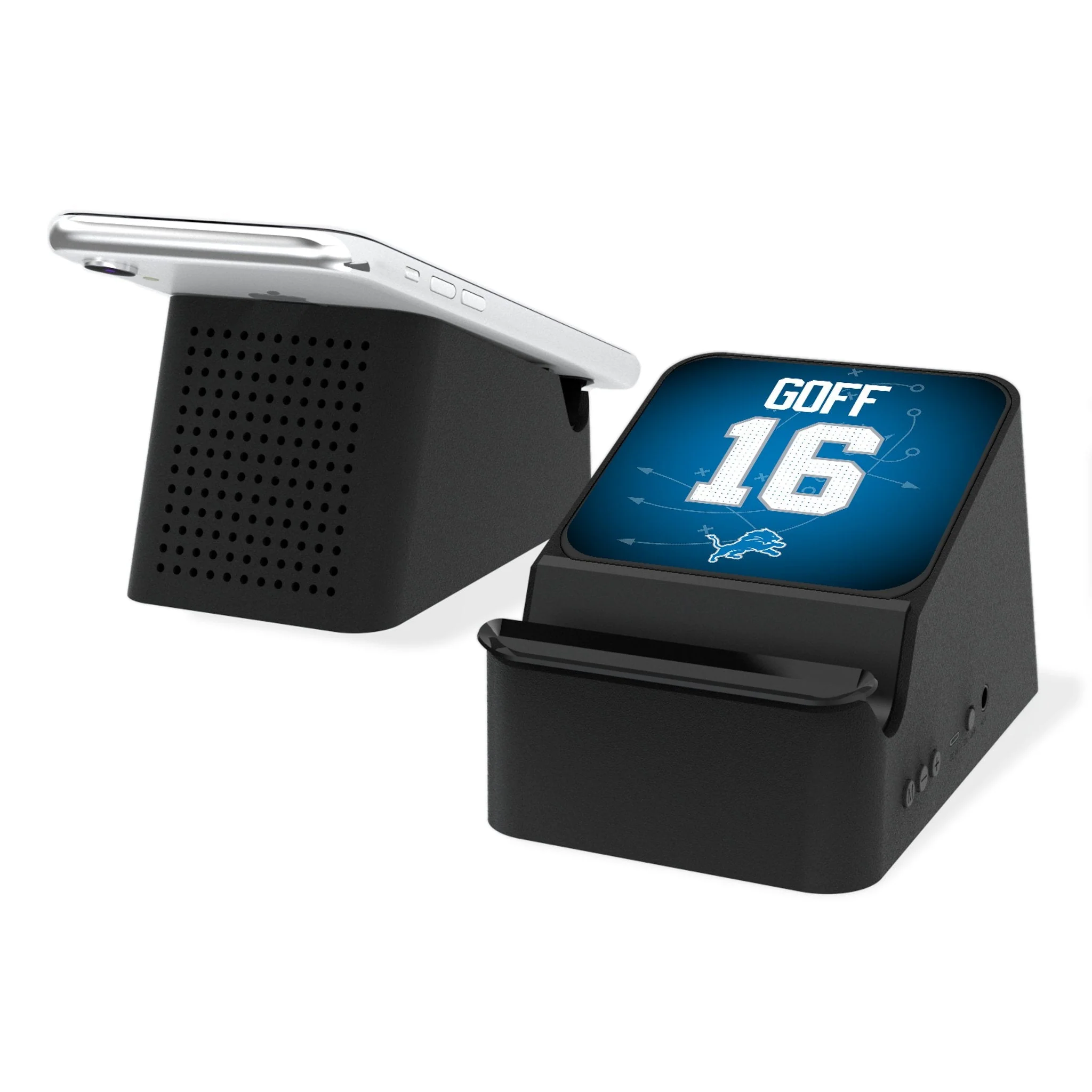 Jared Goff Detroit Lions 16 Ready Wireless Charging Station and Bluetooth Speaker