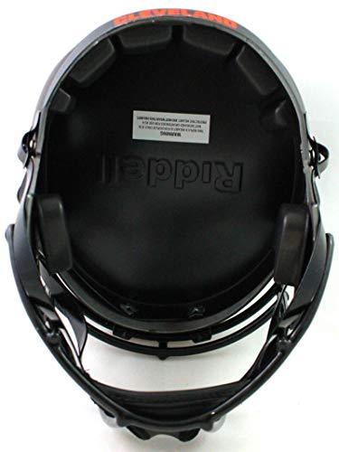 Jarvis Landry Autographed Browns Full Size Eclipse Speed Helmet- Beckett W Orange - Image 2
