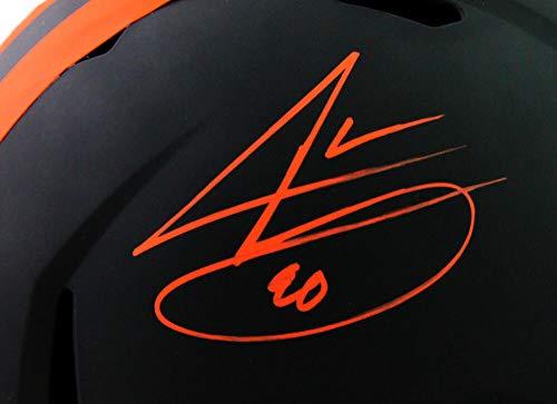 Jarvis Landry Autographed Browns Full Size Eclipse Speed Helmet- Beckett W Orange - Image 5