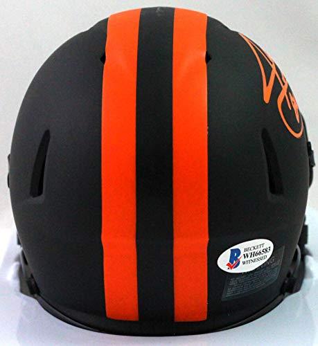 Jarvis Landry Autographed Cleveland Browns Eclipse Speed Mini Helmet - Beckett W Auth Orange - Image 2