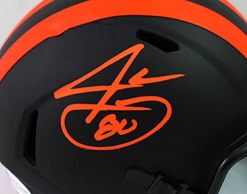Jarvis Landry Autographed Cleveland Browns Eclipse Speed Mini Helmet - Beckett W Auth Orange - Image 3