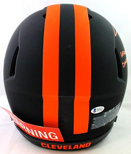 Jarvis Landry Signed Browns FS Eclipse Speed Authentic Helmet W/Insc-Beckett W Orange - Image 3