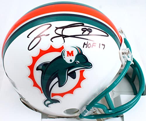 Jason Taylor Autographed Miami Dolphins 97-12 Mini Helmet w/HOF-Beckett W Hologram Black