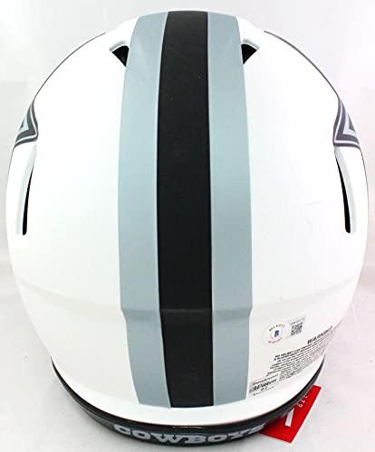 Jason Witten Autographed Dallas Cowboys Authentic Lunar FS Helmet-Beckett WBlue - Image 3