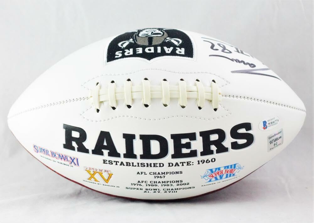 Jason Witten Autographed Las Vegas Raiders Logo Football - Beckett W Auth *Black - Image 6