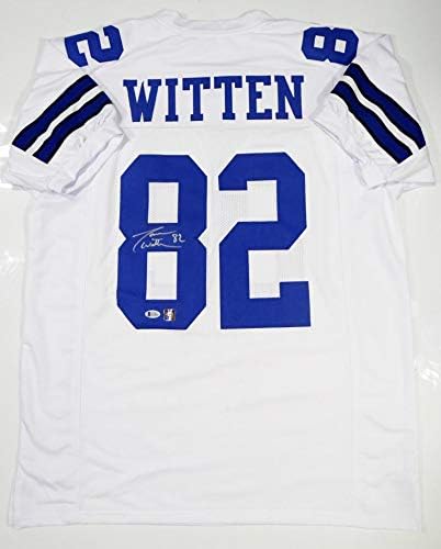 Jason Witten Autographed White Pro Style Jersey- Beckett Auth 8 - Image 4