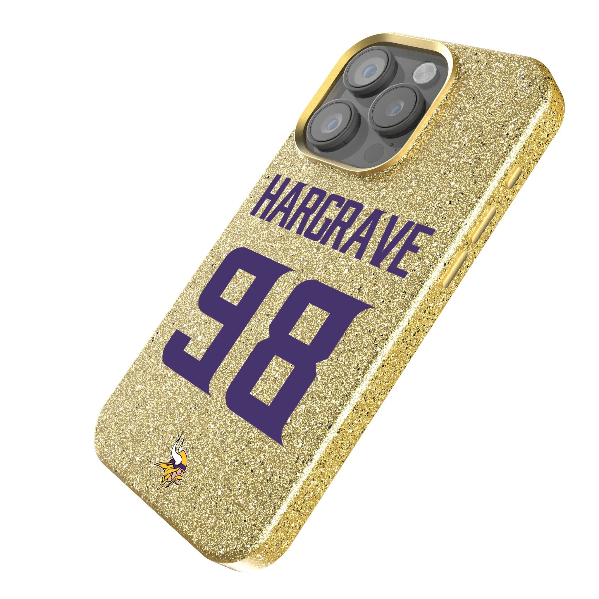 Javon Hargrave Minnesota Vikings 98 Game Tactic Bling Phone Case for Apple iPhone - Image 2