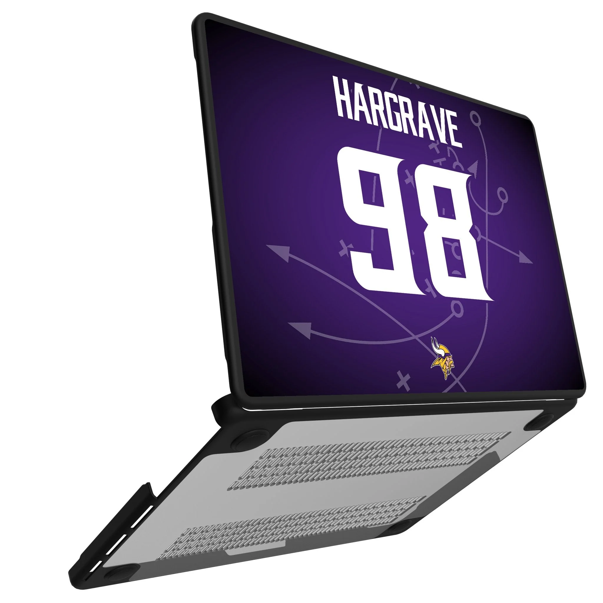 Javon Hargrave Minnesota Vikings 98 Game Tactic Laptop Case for Apple MacBook - Image 2