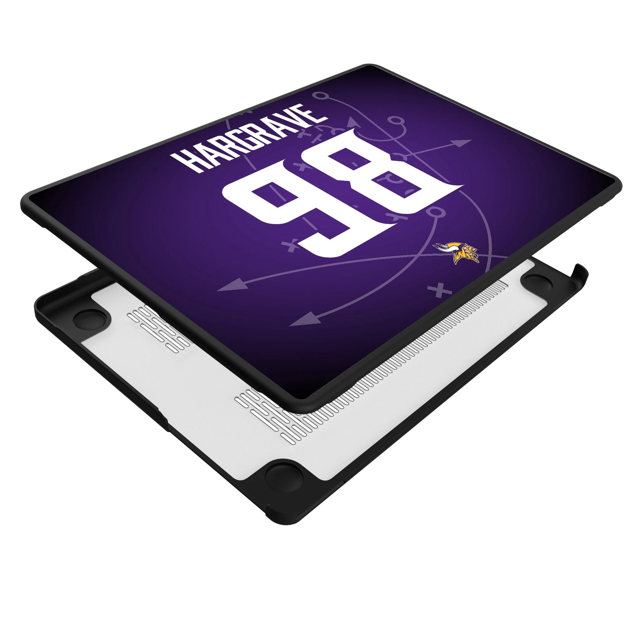 Javon Hargrave Minnesota Vikings 98 Game Tactic Laptop Case for Apple MacBook - Image 4