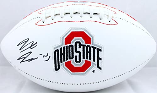 Jaxon Smith-Njigba Autographed Ohio State Buckeyes Logo Football-Beckett Hologram Black