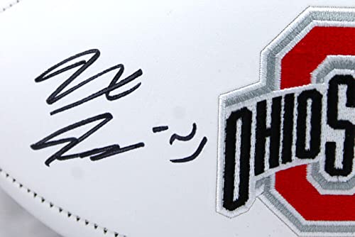Jaxon Smith-Njigba Autographed Ohio State Buckeyes Logo Football-Beckett Hologram Black - Image 5
