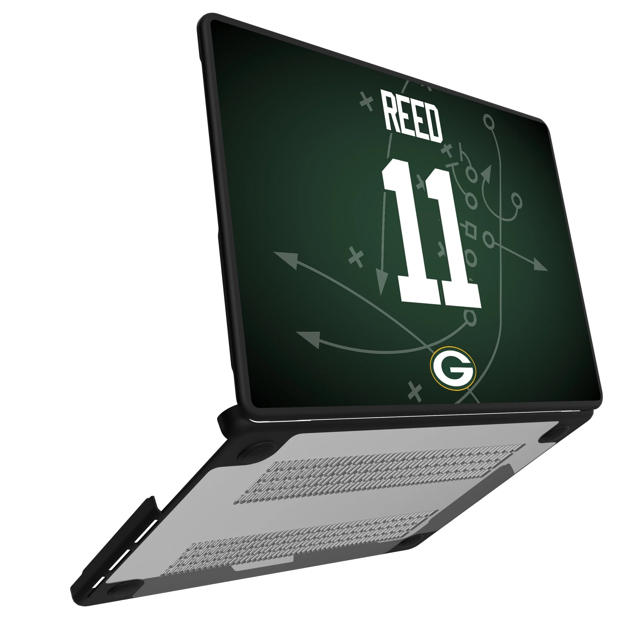 Jayden Reed Green Bay Packers 11 Game Tactic Laptop Case for Apple MacBook - Image 2