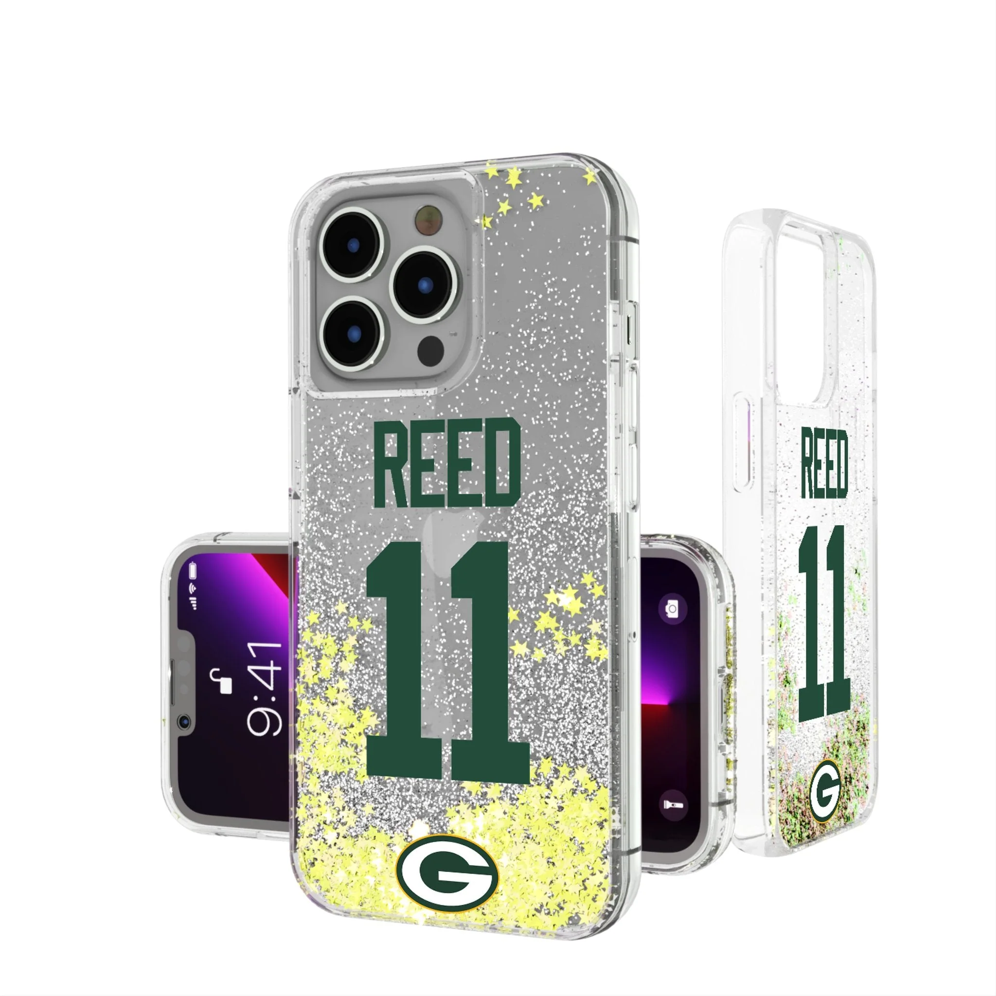 Jayden Reed Green Bay Packers 11 Ready Glitter Phone Case