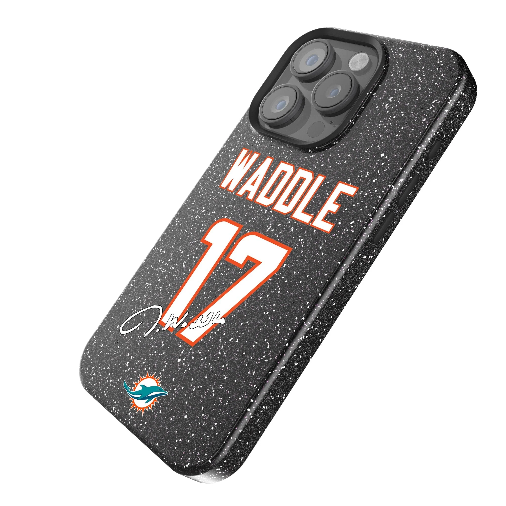 Jaylen Waddle Miami Dolphins 17 Ready Bling Phone Case - Image 2