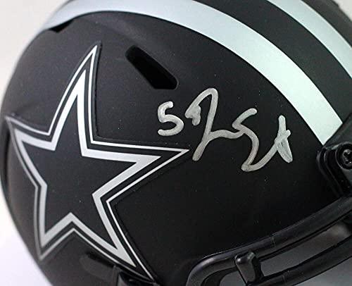 Jaylon Smith Autographed Dallas Cowboys Eclipse Mini Helmet- Beckett W Silver - Image 3