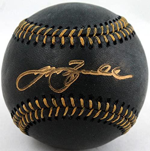 Jeff Bagwell Autographed Rawlings OML Black Baseball thick - Beckett Auth Gold