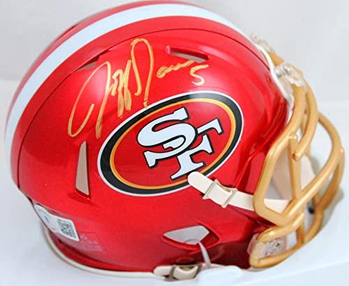 Jeff Garcia Autographed San Francisco 49ers Flash Mini Helmet-Beckett W Hologram Gold