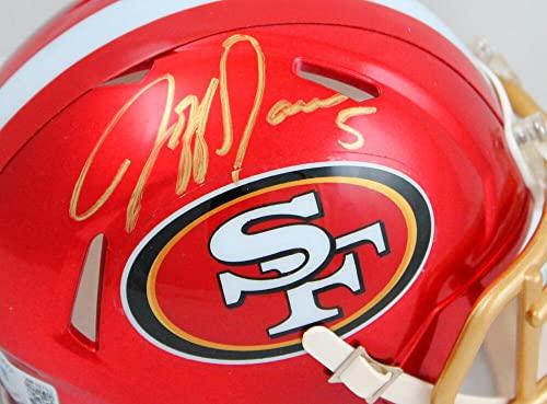 Jeff Garcia Autographed San Francisco 49ers Flash Mini Helmet-Beckett W Hologram Gold - Image 3