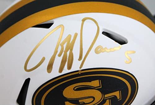Jeff Garcia Autographed San Francisco 49ers Lunar Mini Helmet-Beckett W Hologram Gold - Image 3