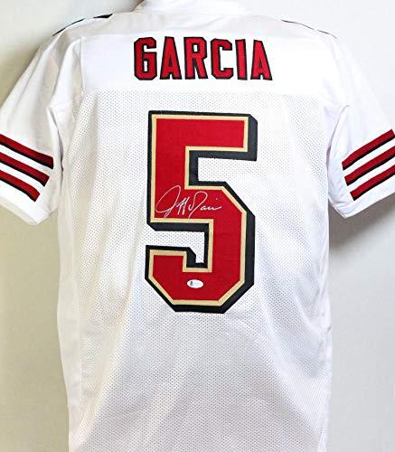 Jeff Garcia Autographed White Pro Style Jersey- Beckett W Silver