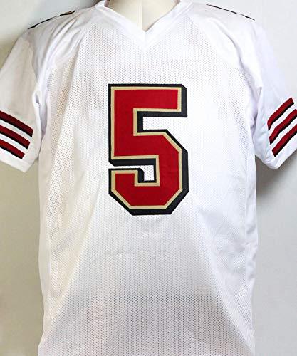 Jeff Garcia Autographed White Pro Style Jersey- Beckett W Silver - Image 2