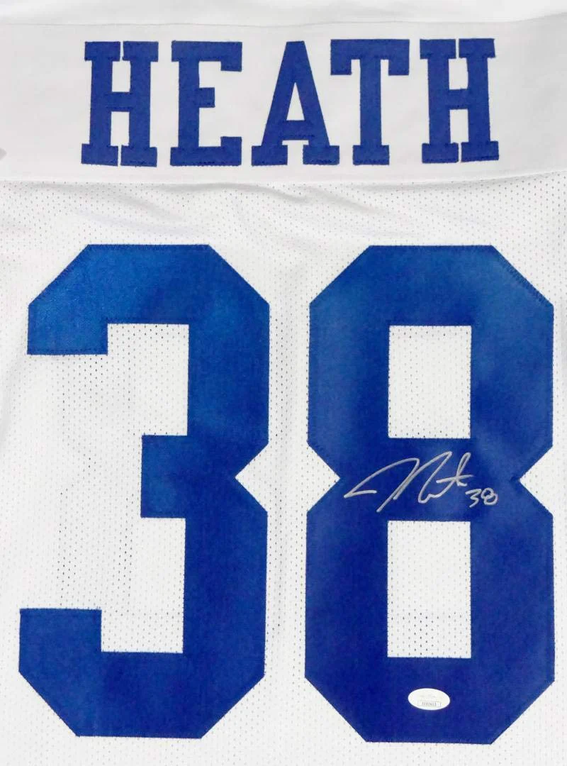 Jeff Heath Autographed White Pro Style Jersey - JSA Auth *8 - Image 3