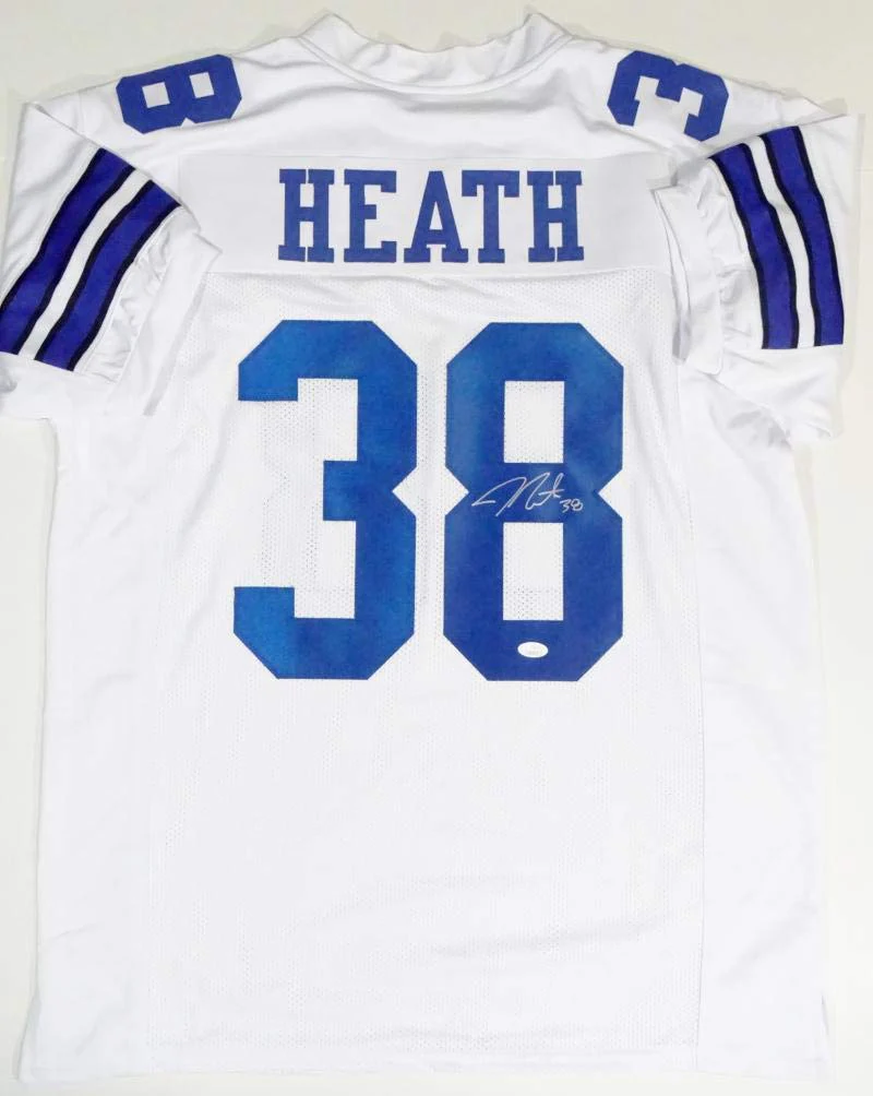 Jeff Heath Autographed White Pro Style Jersey - JSA Auth *8 - Image 4