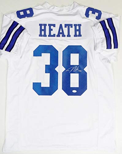 Jeff Heath Autographed White Pro Style Jersey - JSA Auth *8 - Image 5