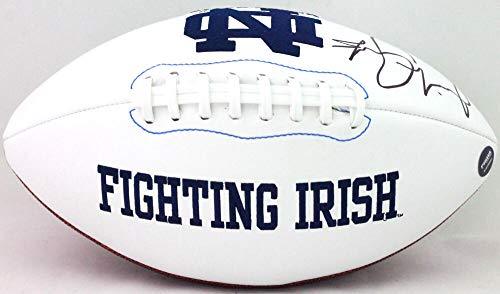 Jeremiah Koramoah Autographed Notre Dame Logo Football w/Play- Prova Black - Image 2