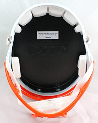 Jeremiah Owusu Koramoah Autographed Cleveland Browns F/S Flat White Speed Helmet w/Insc.-Beckett W Hologram - Image 2