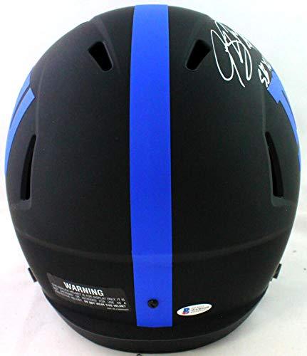Jeremy Shockey Autographed NY Giants F/S Eclipse Helmet w/SB Champs -Beckett Witness White - Image 3