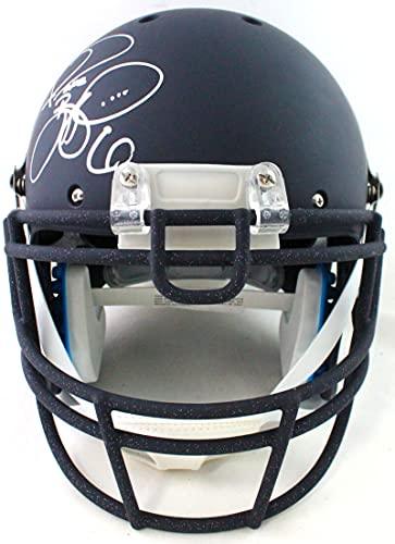Jerome Bettis Autographed F/S ND Blue Schutt Authentic Helmet- Beckett W Silver - Image 4