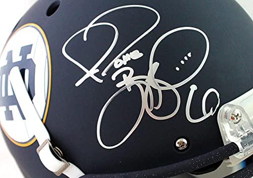 Jerome Bettis Autographed F/S ND Blue Schutt Authentic Helmet- Beckett W Silver - Image 5