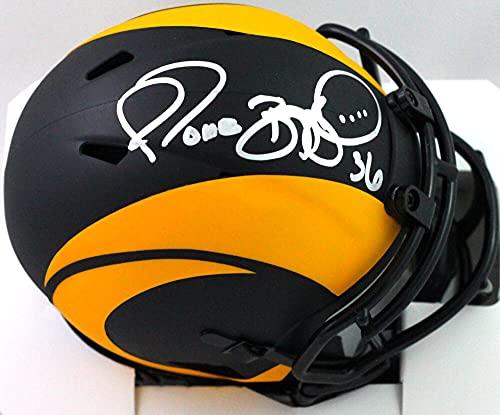 Jerome Bettis Autographed LA Rams Eclipse Speed Mini Helmet - Beckett W Silver