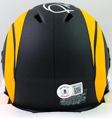 Jerome Bettis Autographed LA Rams Eclipse Speed Mini Helmet - Beckett W Silver - Image 2
