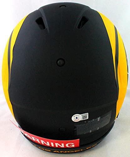Jerome Bettis Autographed Rams Eclipse Speed F/S Authentic Helmet- Beckett WSil - Image 2