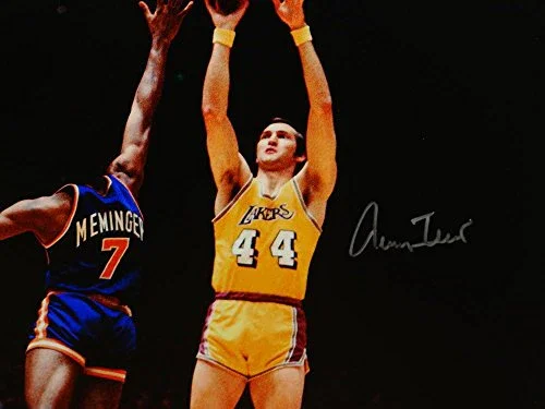 Jerry West Autographed Los Angeles Lakers 16x20 Shooting P.F. Photo-PSA/DNA Auth - Image 2