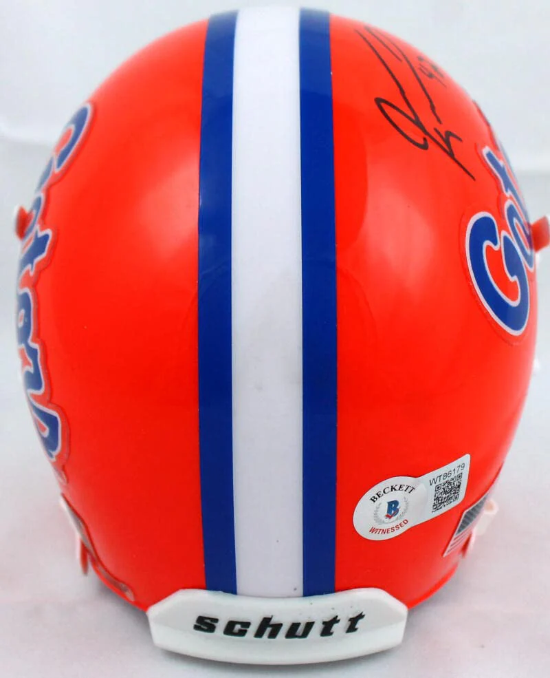Jevon Kearse Autographed Florida Gators Orange Mini Helmet w/Insc.-Beckett W Hologram - Image 4