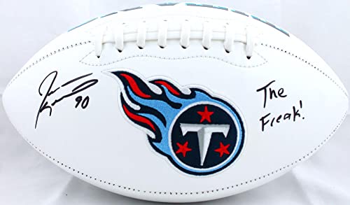 Jevon Kearse Autographed Tenn Titans Logo Football w/The Freak-BeckettW Hologram