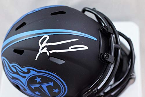Jevon Kearse Autographed Tennessee Titans Eclipse Mini Helmet- JSA W Auth *White - Image 2