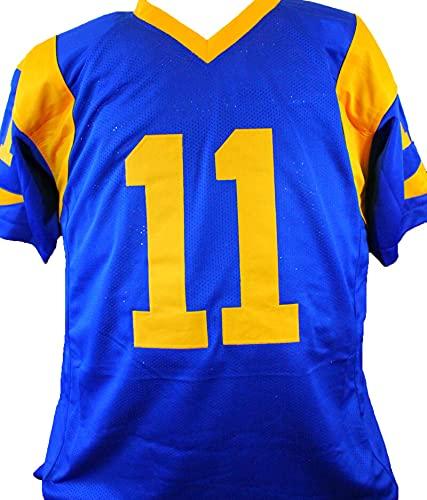 Jim Everett Autographed Blue Pro Style Jersey- JSA W Auth Black - Image 2