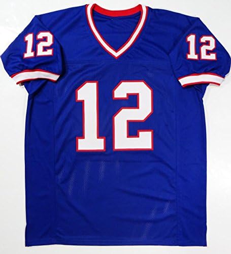 Jim Kelly Autographed Blue Pro Style Jersey- JSA W Authenticated *1 - Image 2