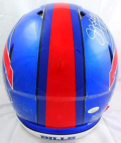 Jim Kelly Autographed Buffalo Bills F/S Flash Speed Authentic Helmet-JSA W White - Image 3