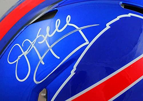 Jim Kelly Autographed Buffalo Bills F/S Flash Speed Authentic Helmet-JSA W White - Image 5